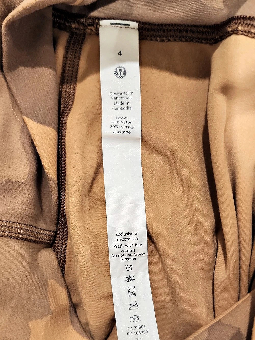 lululemon Align Pant 28" Camo Leggings Size 4 - Picture 4 of 6